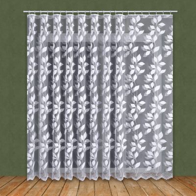 Firanka żakardowa 023083 - wys 250 cm x 150 cm - biała 